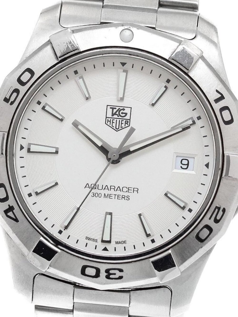 TAG HEUER Aqua racer WAP1111 Date Silver Dial Quartz Men's Watch_914540
